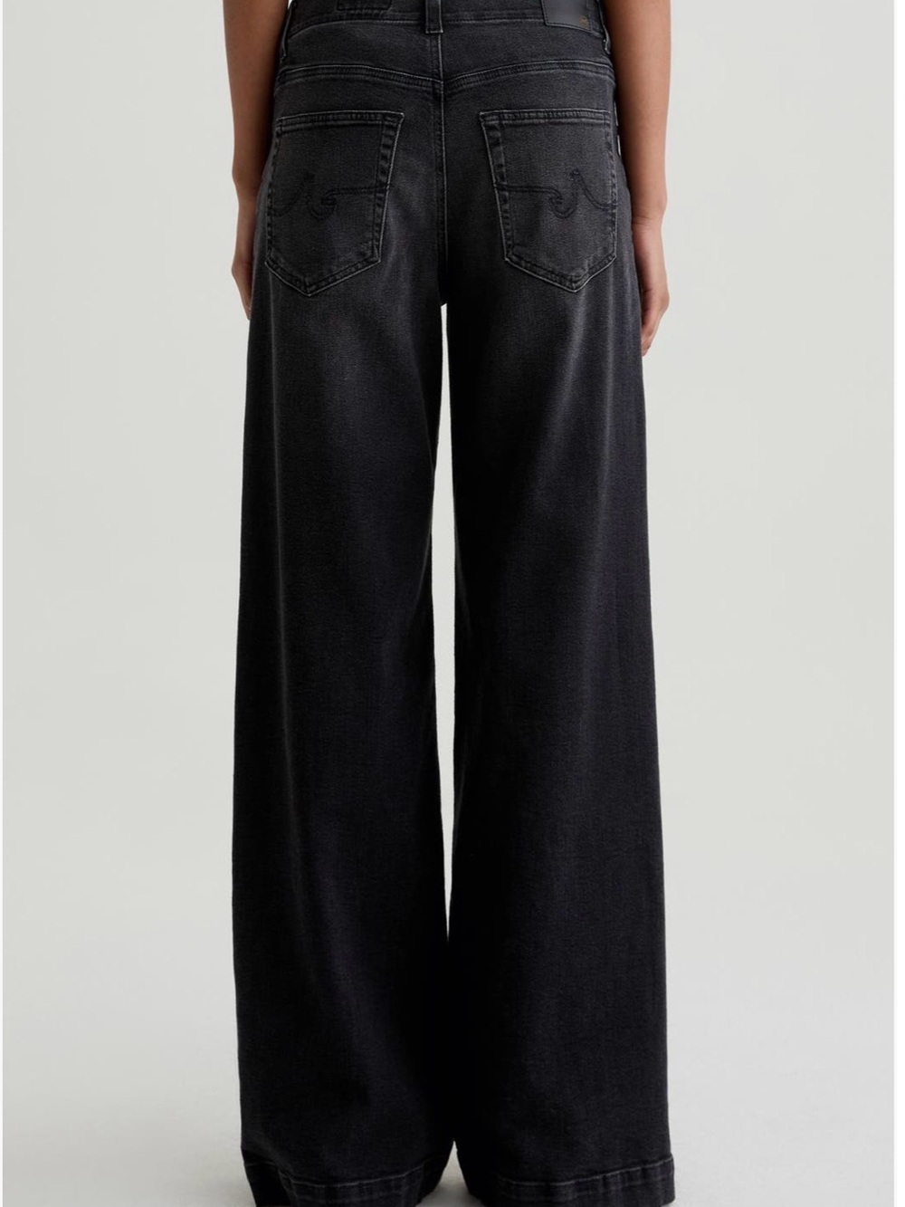 NEW with TAGS - AG Adriano Goldschmied Wide-Leg High-Rise Jeans in Black - Picture 3 of 4